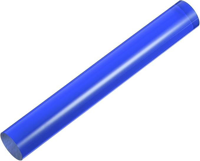 HARFINGTON Acrylic Clay Roller 7.28 Inch x 1 Inch Solid Non-Stick Plastic Round Tube Roller Polymer Clay Rod Fondant Rolling Pin for Shaping, Sculpting, Modeling DIY Crafts, Blue
