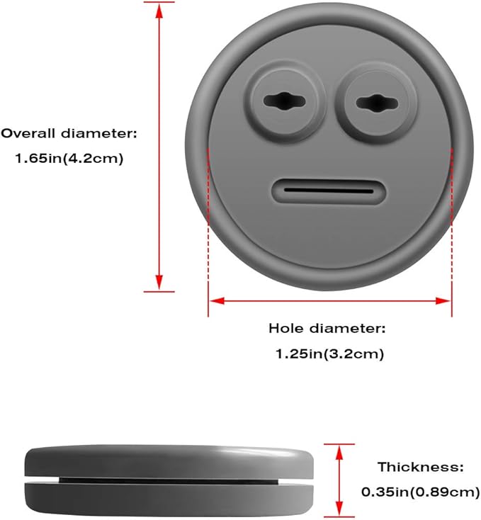 5 Pack Meat Thermometer Probe Grommet for Grills, Compatible with Weber 85037 Smokey Mountain Cookers, and Other Grill DIY Probes Port, Replacement Accessories