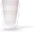 Glass Cloud cups 12 oz Double Wall Insulated Glass Cups - heat-resistant borosilicate glass -perfect for iced teas, lattes, and all your favorite sips (White)