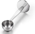 Two-in-One Stainless Steel Coffee Scoop Tamping Dual-Purpose Coffee Spoon Powder Hammer Tamper Multi Function Spoon Holder Coffee Tools for Measuring and Tamping