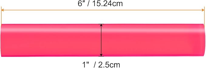 HARFINGTON Acrylic Clay Roller 6 Inch x 1 Inch Solid Non-Stick Plastic Round Tube Roller Polymer Clay Rod Fondant Rolling Pin for Shaping, Sculpting, Modeling DIY Crafts, Rose Red