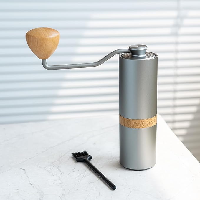 Manual Coffee Grinder Adjustable Setting，Portable Manual Grinder Conical Ceramic Burr Stainless Steel,Capacity 30g