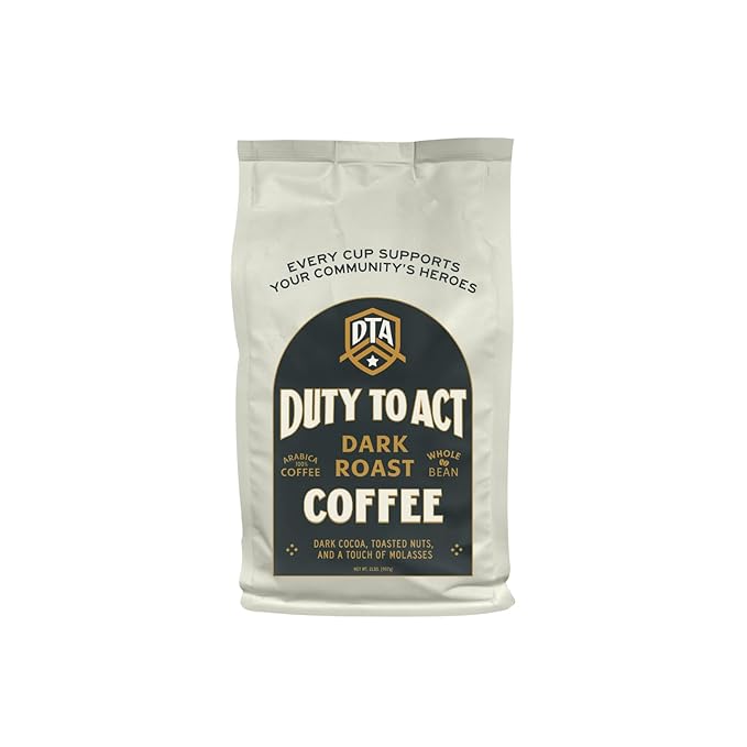 Duty to Act Dark Roast Whole Coffee Beans, 2 lbs (Pack of 6)