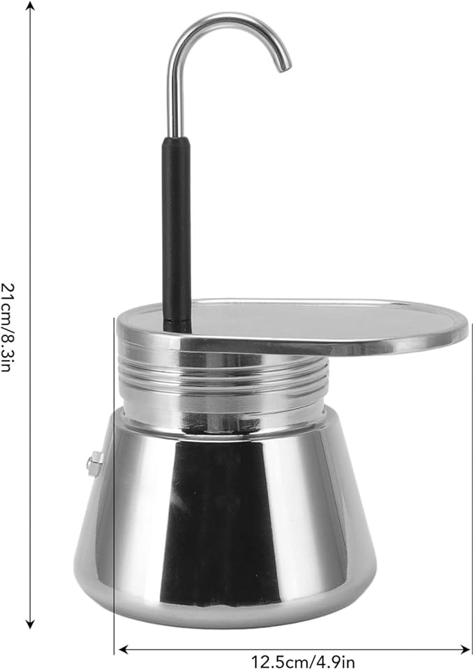 Espresso Maker, Single Spout Stovetop Pot Stainless Steel Mini Stovetop Espresso Percolator Italian Type Espresso Cup Coffee Maker,Use on Stove at Home or Camping