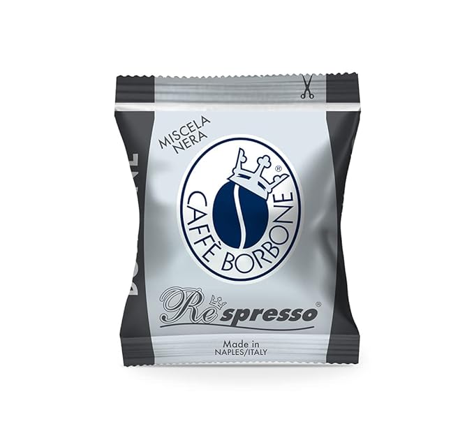 Caffe Borbone Nespresso Compatible Coffee Pods, Black Blend, Medium Roast, Arabica and Robusta Blend, Intense and Robust - NOT compatible with Vertuo - 100 Count