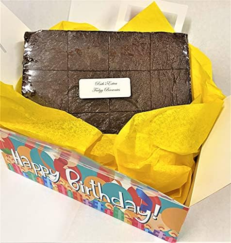 Ruth’s Classic Cake Style Brownies Birthday Box 1 Dozen – Gourmet Baked Treats | Delicious Gift with The Finest Ingredients | Guaranteed to Arrive Fresh
