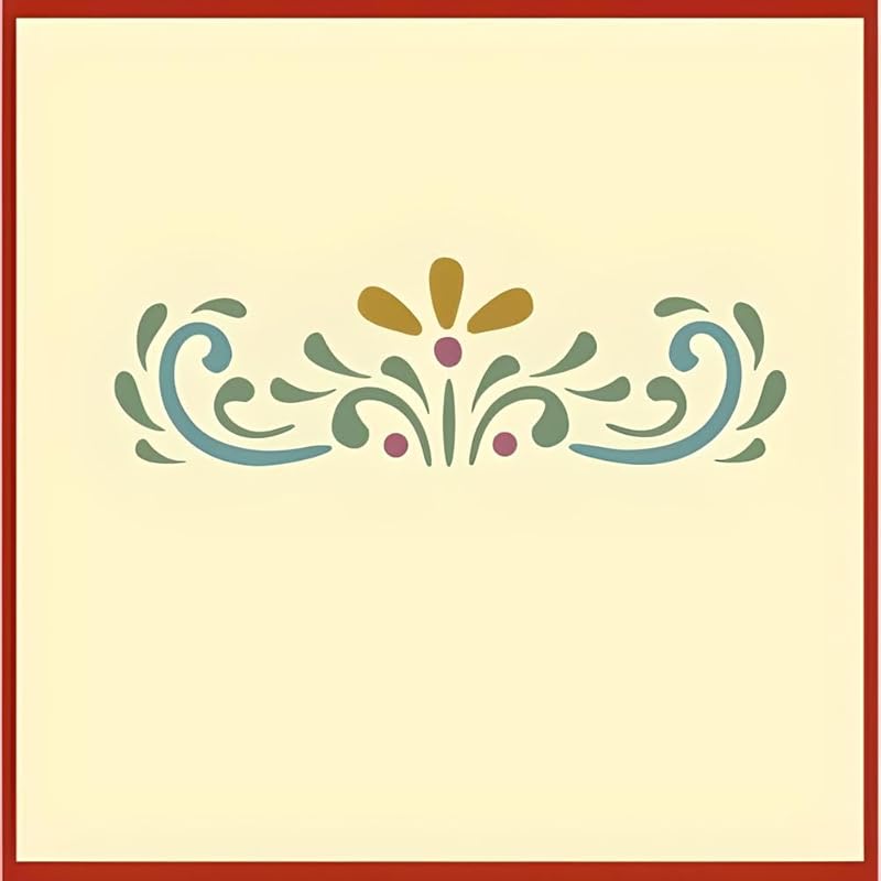 Rosemaling Patterns 24, 26, 27, 29 and 30 Stencils - Set of 5 Motifs - 4" x 1.5" each - Rose-painting - Scandinavian decorative folk painting - Mylar plastic stencil - The Artful Stencil