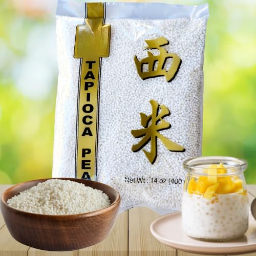 Small Tapioca Boba Pearls (Sago Balls) from Cassava - Create Chewy Perfection in Taiwanese Bubble Boba Milk Tea, Tapioca Pudding, Desserts, and More - Translucent & Flavor-Absorbent - Ideal for Soup or Sauce Thickening - Gluten-Free, Vegan-Friendly & I...
