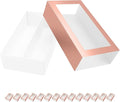 15 Macaron Boxes, Macaron Gift Box for 12 (Interior Measurement 7.3×4.2 ×1.9 Inches), Macaron Packaging Boxes with Clear Window Rose Gold without Macarons inside