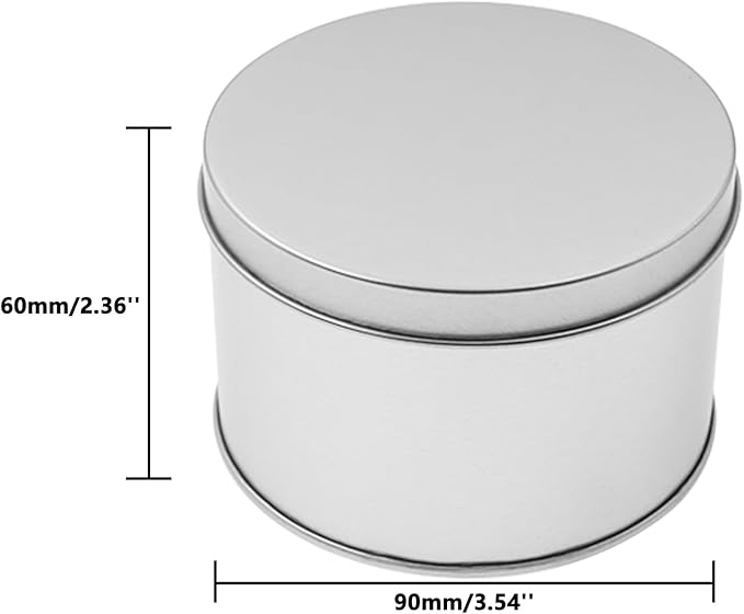 Metal Empty Boxes, Tin Boxes with Lid,Small Silver Tin Boxes,Stackable Organizer Containers,8PCS Storage Tin for Home Outdoor Active Storage Containers