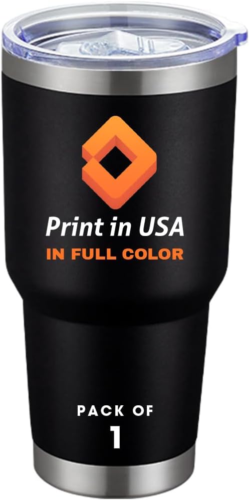 Personalized Tumbler with Pictures Text Logo,Print in USA,30oz Custom Coffee Tumbler with Lid & Straw,Double-layer Stainless Steel Custom Insulated Tumbler,Personalized Gifts As Birthday,Christmas