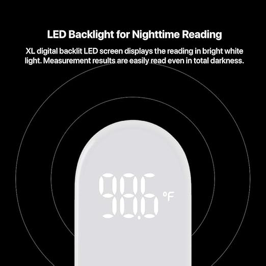 iHealth No-Touch Forehead Thermometer for Adults, Kids, Babies - FSA HSA Eligible, 3 Ultra-Sensitive Sensors, Quiet Vibration Feedback, Digital Large LED Digits, Easy to Use for Home & Nurses, PT3