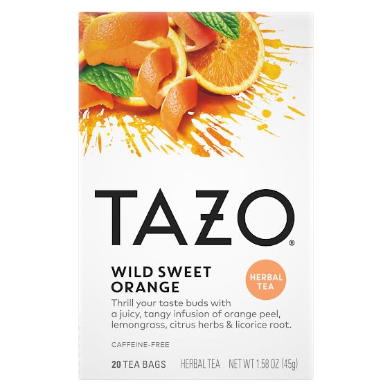 TAZO Tea Bags, (JOY, Passion, Pumpkin Chai, Vanilla Caramel Chai, Wild Sweet Orange, Peachy Green) (1ea) (Variety Pack)