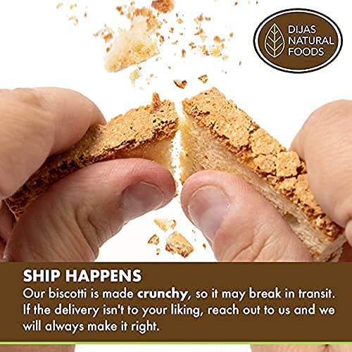 DIJAS Natural Foods, Crunchy Fat Free Biscotti Cookie, Variety Pack, All Natural Preservative Free Ingredients, Delicious Low Calorie Snack (4 Pack, Nut Variety)