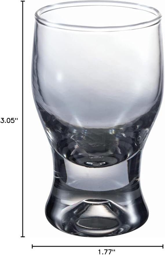 M&N HOME 6-Pack Shot Glass Set, 2-Ounce Shot Glasses, Christmas Shot Glasses - Smoky Grey Set