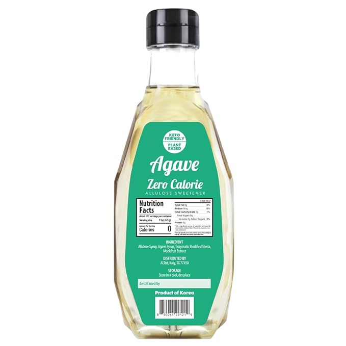 ALTist Allulose Syrup Sweetener – Zero Calorie Liquid Sugar Alternative, Keto, Vegan, Non-GMO, Plant-Based | 1:1 Sugar Replacement, No Net Carbs, Zero Fat, 17.7 fl oz - Agave