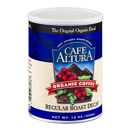Cafe Altura Organic Coffee, Regular Roast Decaf, Ground Coffee, 12 Ounce Can
