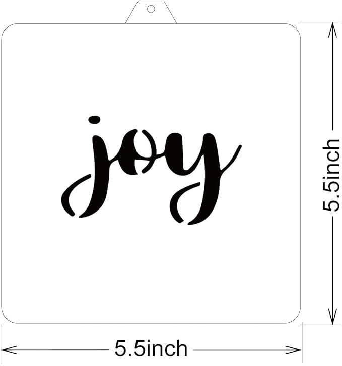 Cookie Cutter and Stencil Set Bundle cookie stencil and cutter kit Joy Hand Lettering Plaque - Cookie Cutter and stencil (Joy)