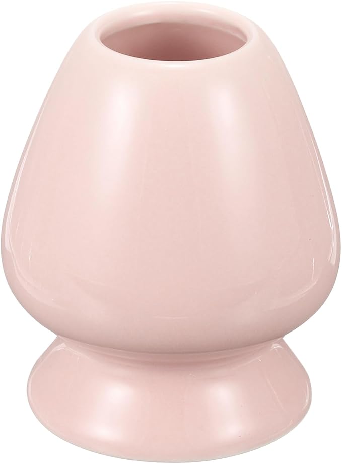 HARFINGTON Ceramic Chasen Stand 70mm Matcha Whisk Holder Teas Set Whisks Stand Traditional Matcha Tea Chasen Holder Tea Set Accessories for Tea Tasting, Pink