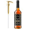 "NEW" Café Le Rou Caramel Classic Syrup - 25.4 oz, 1 Pack with 1 Gold Pump Dispensers 25.4 Fl Oz (Pack of 1)