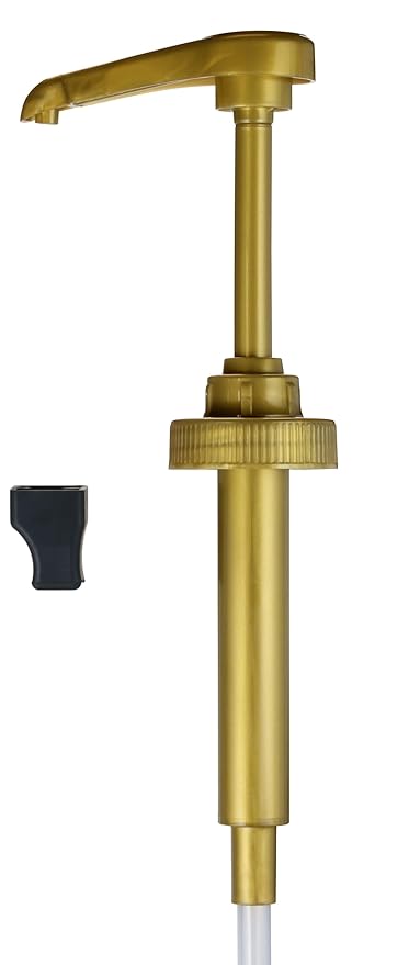Gallon Syrup Pump (Pack of 2). Leak Proof, 10ml (2 Teaspoons) per Stroke. FDA Compliant. BPA Free. Product of Bayside Traders®.