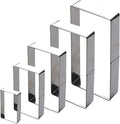 5Pcs Rectangle Cookie Cutter Set, Stainless Steel Biscuit Baking Molds Fondant Cake Cookie Cutter Rectangle Shaped Cutter