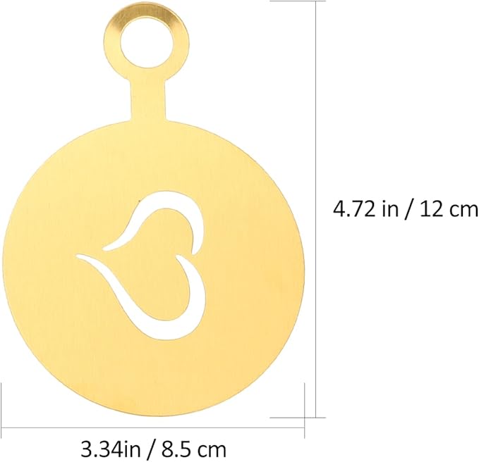 4Pcs Stainless Steel Coffee Stencils for Latte Art Easy to Clean Cappuccino Templates Milk Spray Tools for Home Decorating