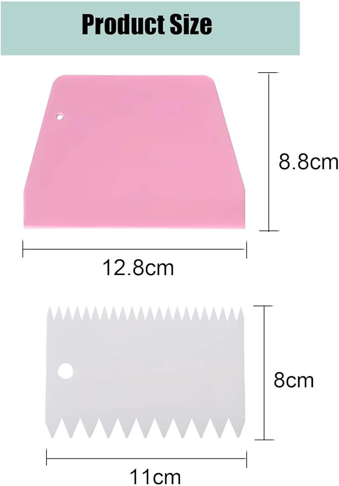 Dough Scraper Plastic Bench Scraper, Dough Scraper Tool Dough Cutter, Flexible Bench Scraper for Making Bread Pizza