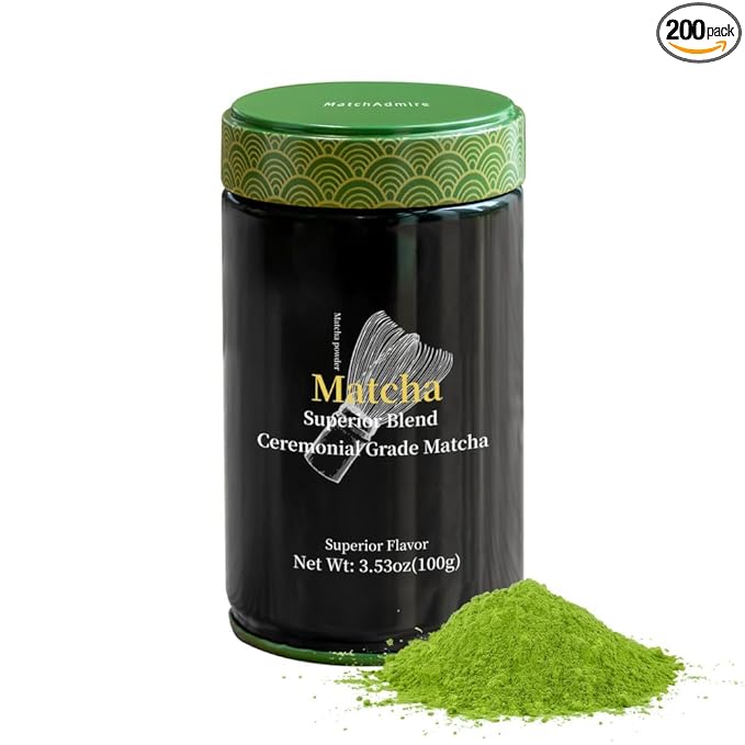 MatchAdmire Matcha Superior Ceremonial Blend – First Harvest Ceremonial Grade Matcha Green Tea Powder (3.53 Ounce (Pack of 1))