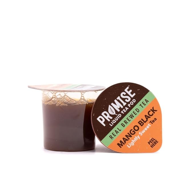 Promise Tea by Java House - Cold-Brewed Tea Concentrate Pods - Ethically Sourced - Mango Black Lightly Sweet Tea - Pack of 12