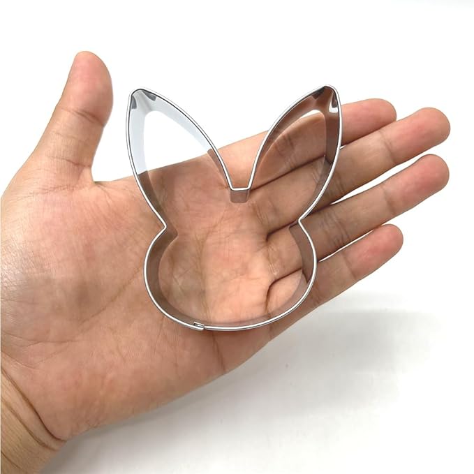 LILIAO Easter Cookie Cutter Set, 3-pc, Egg, Bunny and Carrot, Stainless Steel