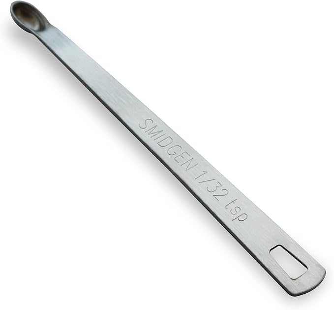 1PCS 1/32 Teaspoon(1/32tsp, 0.16ml, Smidgen) Single Tiny Measuring Spoon, Small Individual Stainless Steel Measure Spoons Only