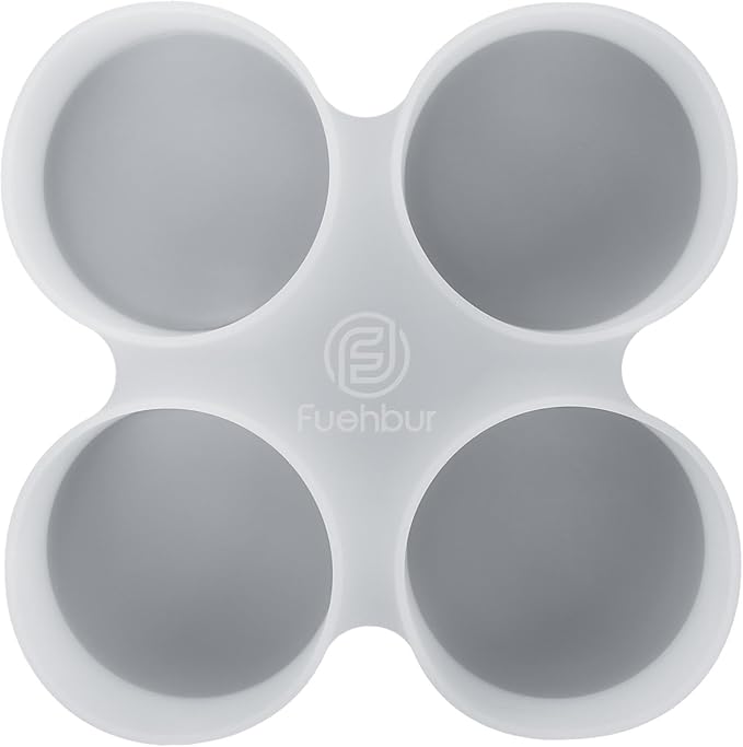 【300+ Design Optional】 Fuehbur 4 inch 4-Circles Car Freshie Mold, Four-Circle Round in 4 Cavity Silicone Soap Resin Molds, Super-Large Mould