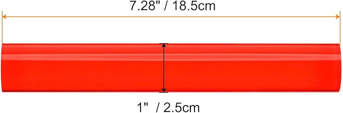 HARFINGTON Acrylic Clay Roller 7.28 Inch x 1 Inch Solid Non-Stick Plastic Round Tube Roller Polymer Clay Rod Fondant Rolling Pin for Shaping, Sculpting, Modeling DIY Crafts, Red