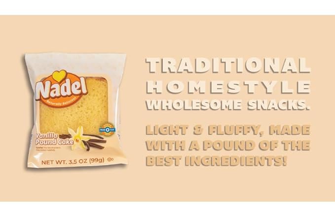 Nadel - Naturally Delicious Sweet Breads Variety Pack (Banana Chocolate Chip, Vanilla Pound Cake, Apple Spice, Pumpkin Spice). (24 Pack, 6 Breads Per Flavor)