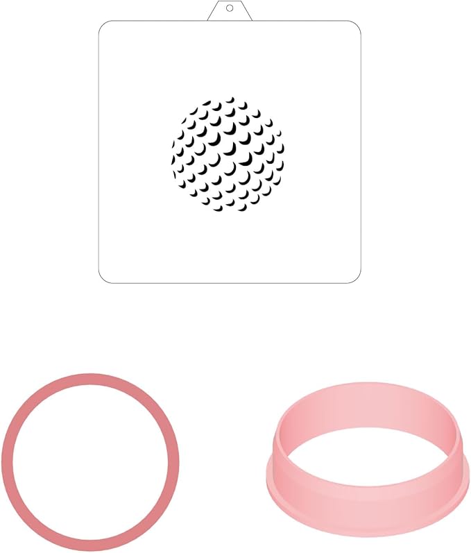 Cookie cutter and stencil set Baking stencils and cutters bundle DIY bakery decorating kit Cookie cutter with stencils Icing stencil and cookie cutter combo (Balls)