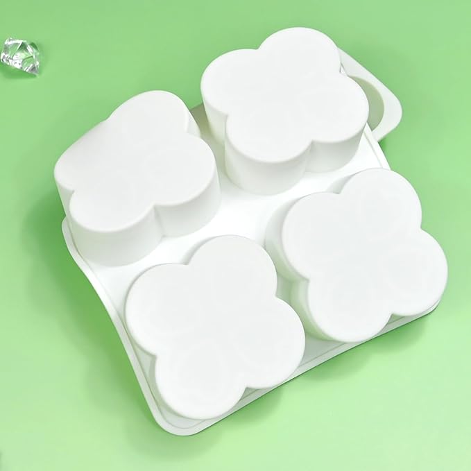 mostsom Four-Leaf Clover Shape Silicone Mold Cake Mould Cone Mousse Dessert Decorating Tools Kitchen Accessories (L_ Four-Leaf Clover)