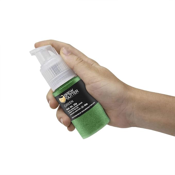 Brew Glitter - Green (25g 1x Pump) | Edible Glitter for Cocktails, Mocktails and Beverages