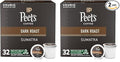 Peet's Coffee, Dark Roast Keurig K-Cup Pods - Single Origin Sumatra 64 Count (2 Boxes of 32 K-Cup Pods)