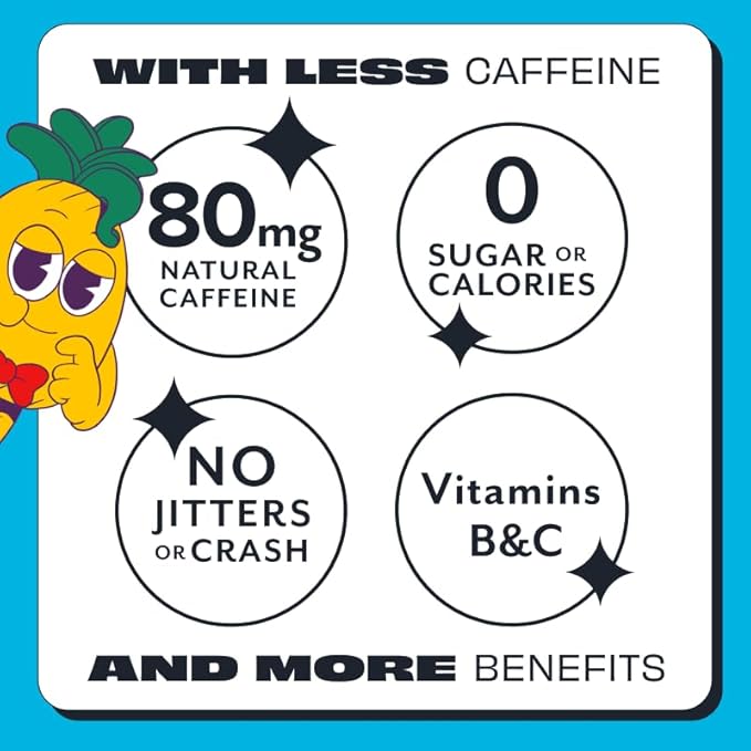 ASPIRE® Fruit Punch, Healthy Energy Drink 80mg Natural Caffeine, Zero Sugar No Carbs Keto Friendly, 12 Pack Green Tea Sugar Free Drink Low Caffeine Zero Calorie