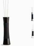 Crema Coffee Products Weiss Distribution Technique (WDT) Tool | Even Coffee Ground Distribution for Better Extraction | Stainless Steel with Silicone Grip | Includes 6 Pins & Storage Vault | Black
