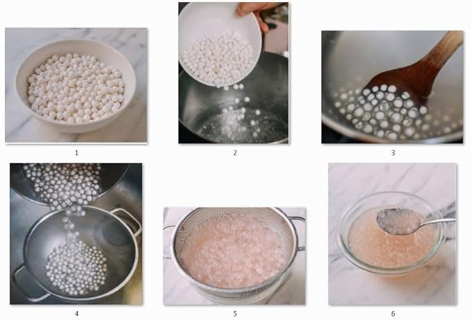 Small Tapioca Boba Pearls (Sago Balls) from Cassava - Create Chewy Perfection in Taiwanese Bubble Boba Milk Tea, Tapioca Pudding, Desserts, and More - Translucent & Flavor-Absorbent - Ideal for Soup or Sauce Thickening - Gluten-Free, Vegan-Friendly & I...