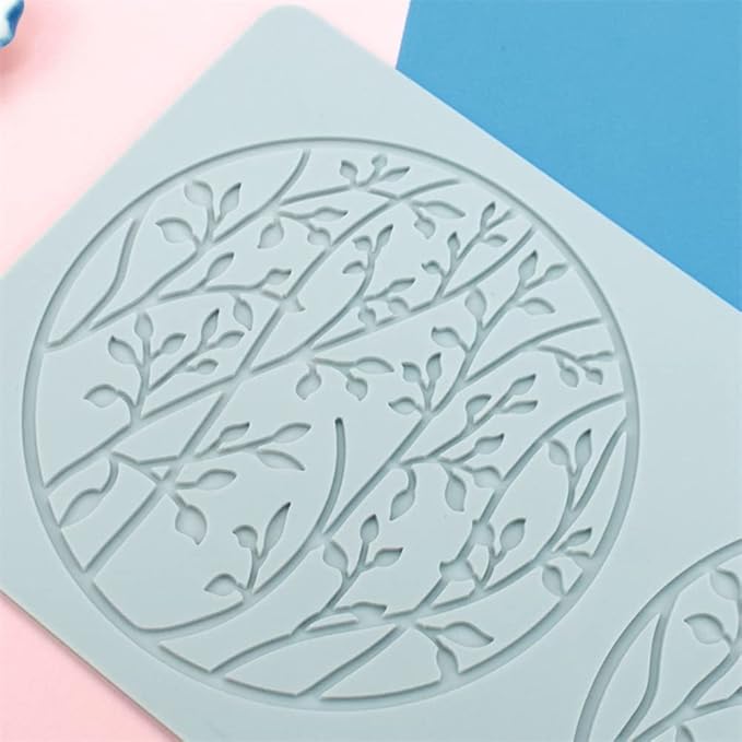 Silicone Lace Mold, Wedding Cake Lace Mat, Coral Cake Decorating Mold Flower Fondant Impression Mats for Edible Lace Fondant Mold, Sugar-Lace Cupcake Mat Tools (C_10.6x5.44x0.12inch)