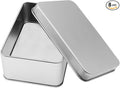 Metal Empty Boxes, Tin Boxes with Lid,Small Silver Tin Boxes,Stackable Organizer Containers,8PCS Storage Tin for Home Outdoor Active Storage Containers