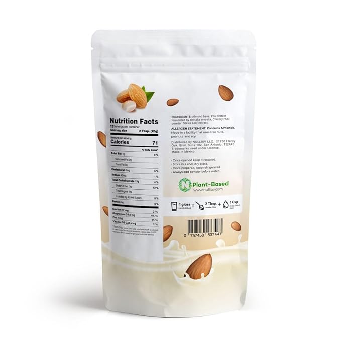 NULLIAV | Mediterranean Almond Milk Powder Original 7.75 Oz.