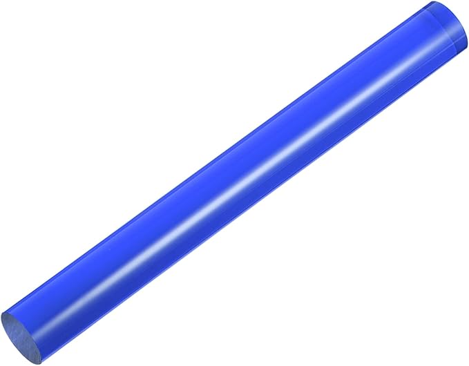 HARFINGTON Acrylic Clay Roller 9 Inch x 1 Inch Solid Non-Stick Plastic Round Tube Roller Polymer Clay Rod Fondant Rolling Pin for Shaping, Sculpting, Modeling DIY Crafts, Blue