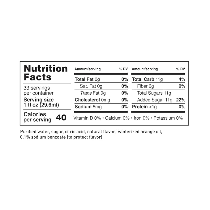 LAVA Premium Triple Sec Cocktail Syrup, 33.8oz (1-Liter), Made with 100% Sugar, Orange Extract, No Artificial Sweeteners, Flavors, or Colors. (1-Pack)