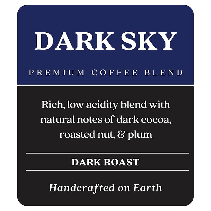 Copper Moon Ground Coffee, Dark Sky Blend, Dark Roast, 3 Bags (12 oz. Each)