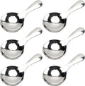 6-Piece Small Stainless Steel Spice Spoons - Canister Scoops for Condiments, Honey, Coffee, Tea, Salt, Jam, Mustard & Ice Cream