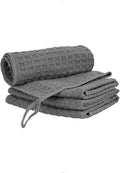 watchget Microfiber Cleaning Cloth,Barista Micro Cloth 4 Pack-Microfiber Barista Towels Espresso Towel Espresso Machine Cloths, Steam Wand Cloth, Kitchen Cleaning Cloth Waffle Weave Dark Grey(12"x12")